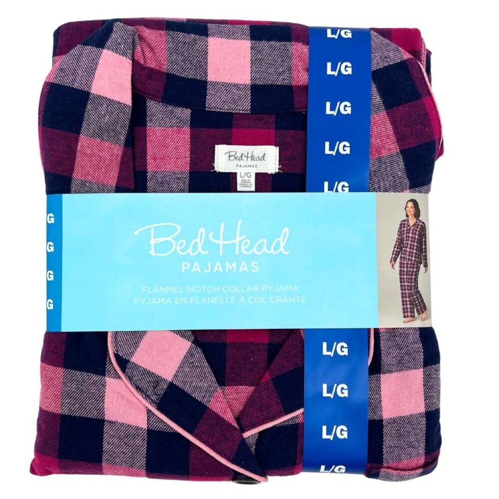 Bed Head Women's Pink & Purple Plaid Pyjama Set | Various Sizes